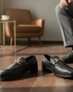 Varico Black Italian Buckle Loafer - Image 2