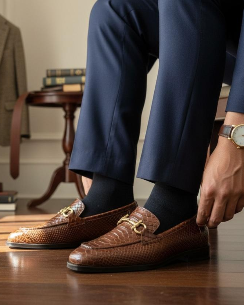 Untitled design - 2026-01-23T152610.110 Varico Brown Italian Buckle Loafer - Image 1