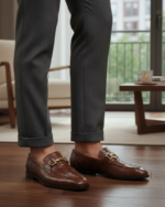 Varico Brown Italian Buckle Loafer - Image 3