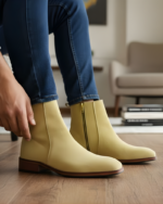 Regal Light Camel Suede Leather Chelsea Boot - Image 6
