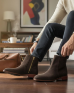 Regal Brown Suede Chelsea Boot - Image 4