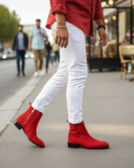 Regal Red Suede Leather Chelsea Boot - Image 3