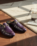 Misht Purple Designer Mules - Image 2